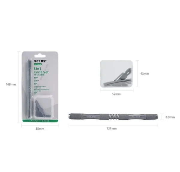 ست کاتر قلمی و تیغ تعویض آیسی RELIFE مدل RL-101B - Image 6
