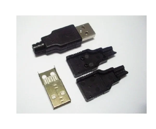 USB-A نری لحیمی (Plug) به همراه کاور - Image 2