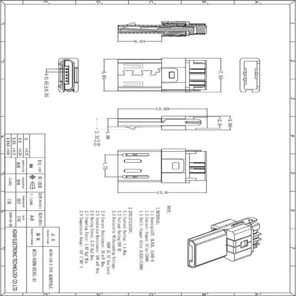 کانکتور Micro USB نری با کاور - Image 4