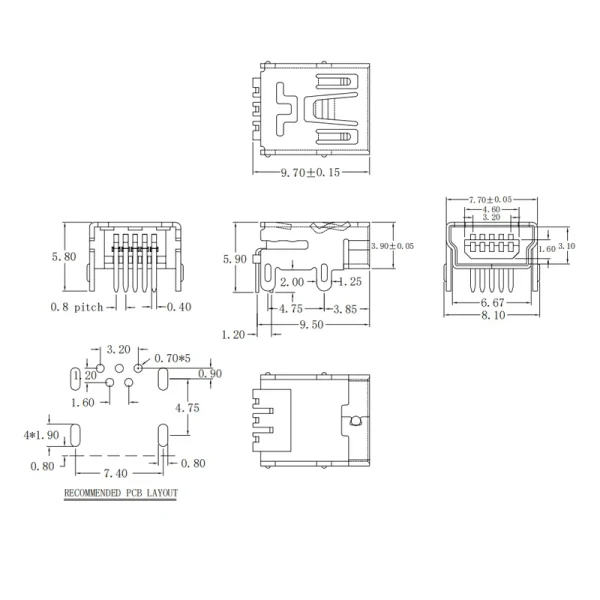 کانکتور USB-B MINI-DIP - Image 5