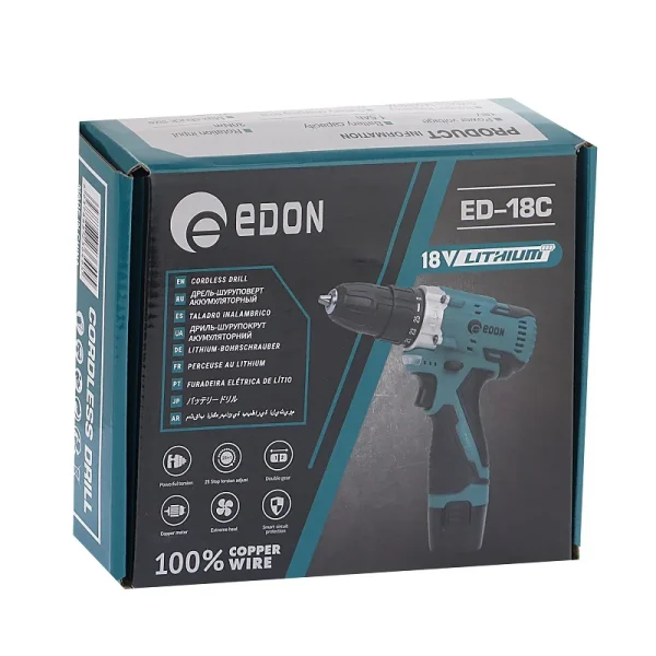 دریل پیچگوشتی شارژی ادون مدل ED18 - Image 2