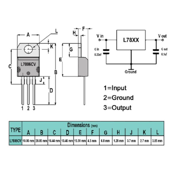 ولتاژ رگولاتور L7806CV - Image 2