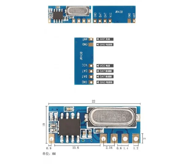گیرنده ریموت 315MHz-ASK مدل JR43B - Image 2