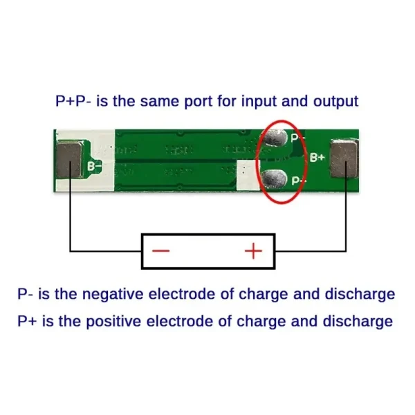 ماژول شارژ و دشارژ BMS باتری لیتیومی تک سل 12 آمپر - Image 2