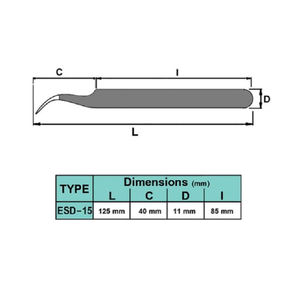 پنس آنتی استاتیک ESD-15 - Image 4
