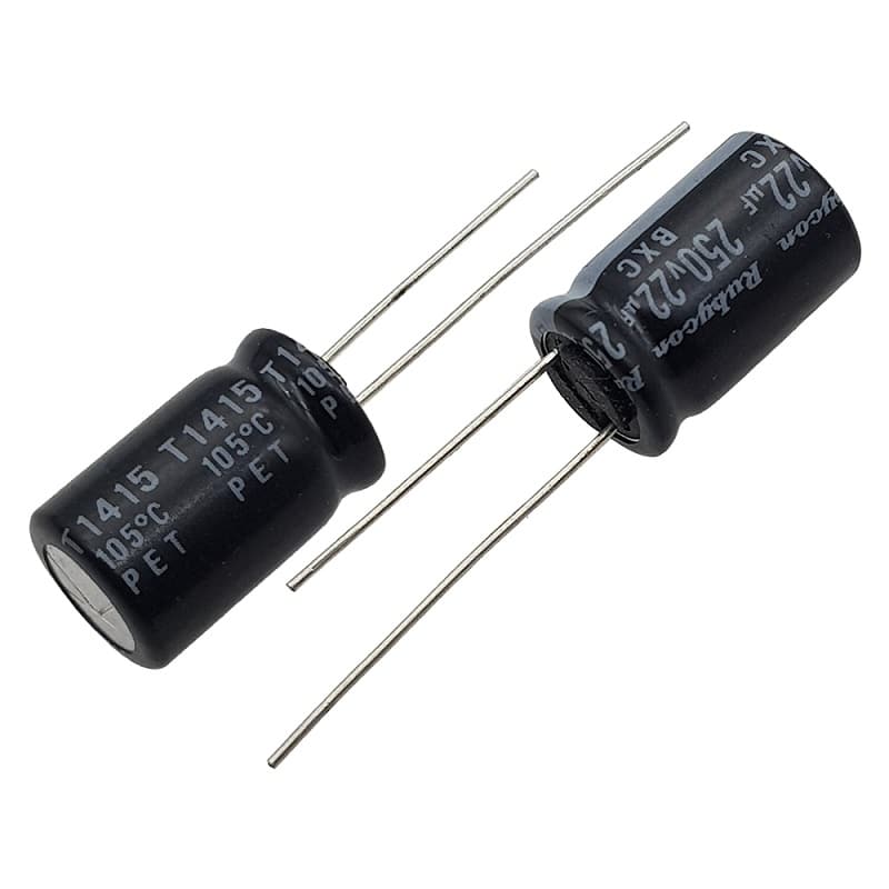 خازن 22 میکروفاراد 250 ولت ژاپنی Rubycon