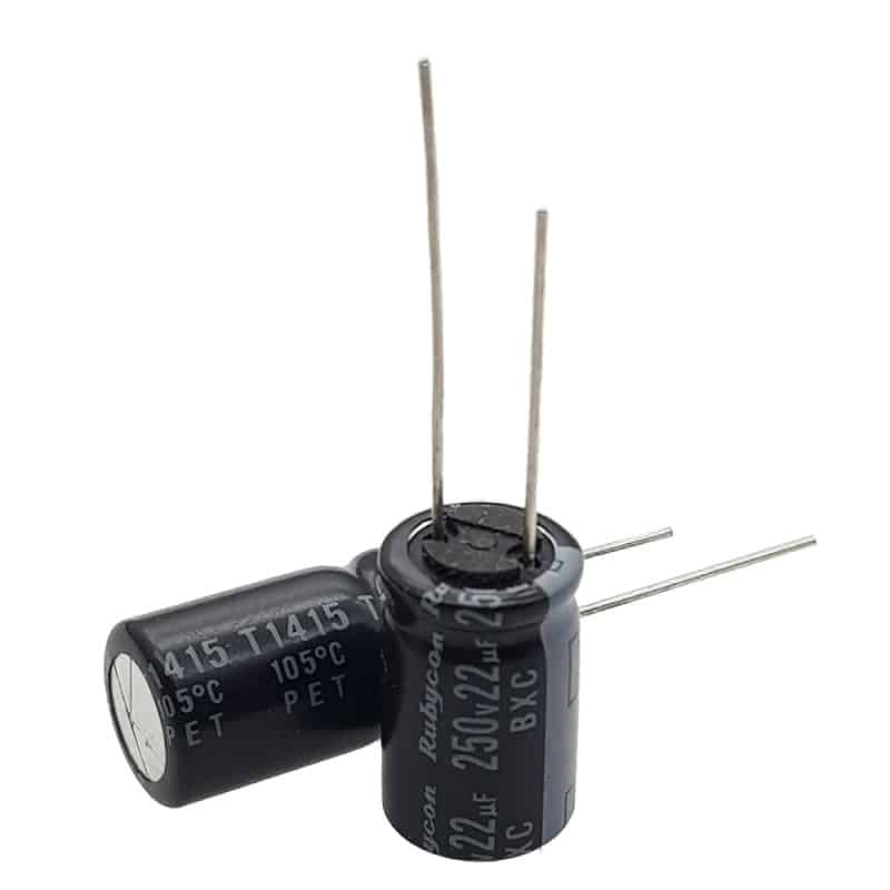 خازن 22 میکروفاراد 250 ولت ژاپنی Rubycon - Image 2