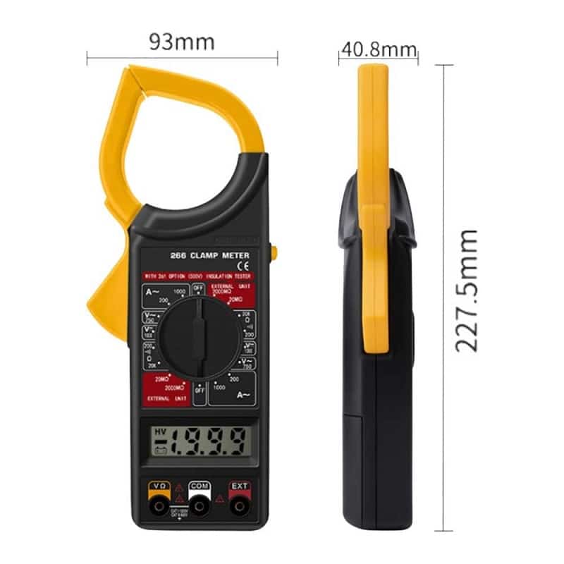 مولتی متر کلمپی دیجیتال DT266 کیف دار - Image 5