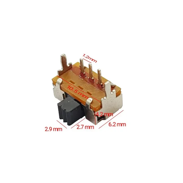 کلید کشویی دوحالته 3pin راست HS1222DN - Image 2