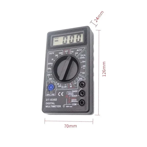 مولتی متر دیجیتالی DT-830D مشکی - Image 3
