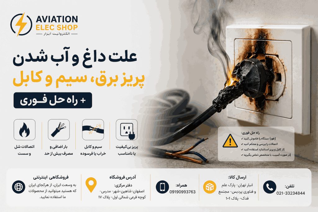 علت داغ و آب شدن پریز برق، سیم و کابل + راه حل فوری