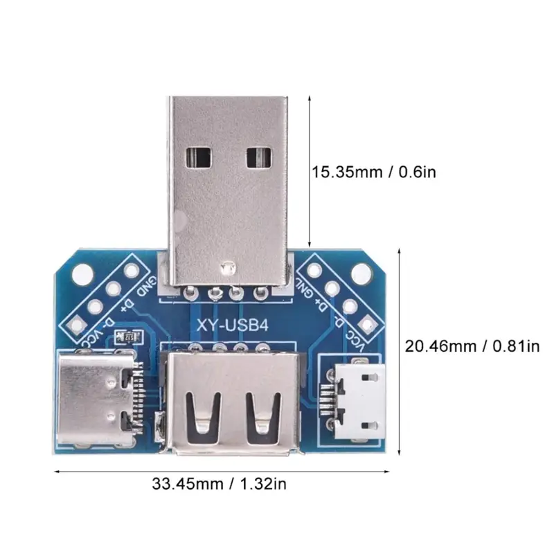 مبدل USB نری به USB مادگی و Type-C و Micro USB - Image 3